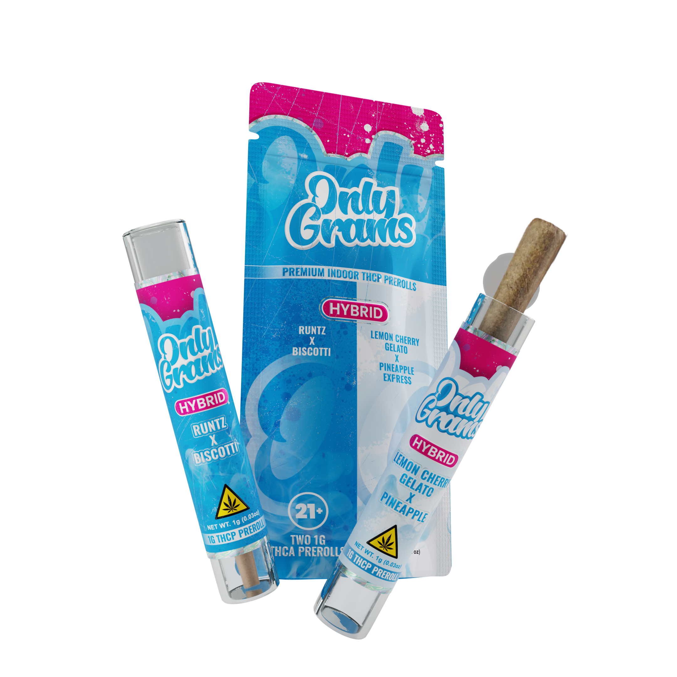 Runtz x Biscotti + Lemon Cherry Gelato x Pineapple Express PreRoll 2-PACK THCP
