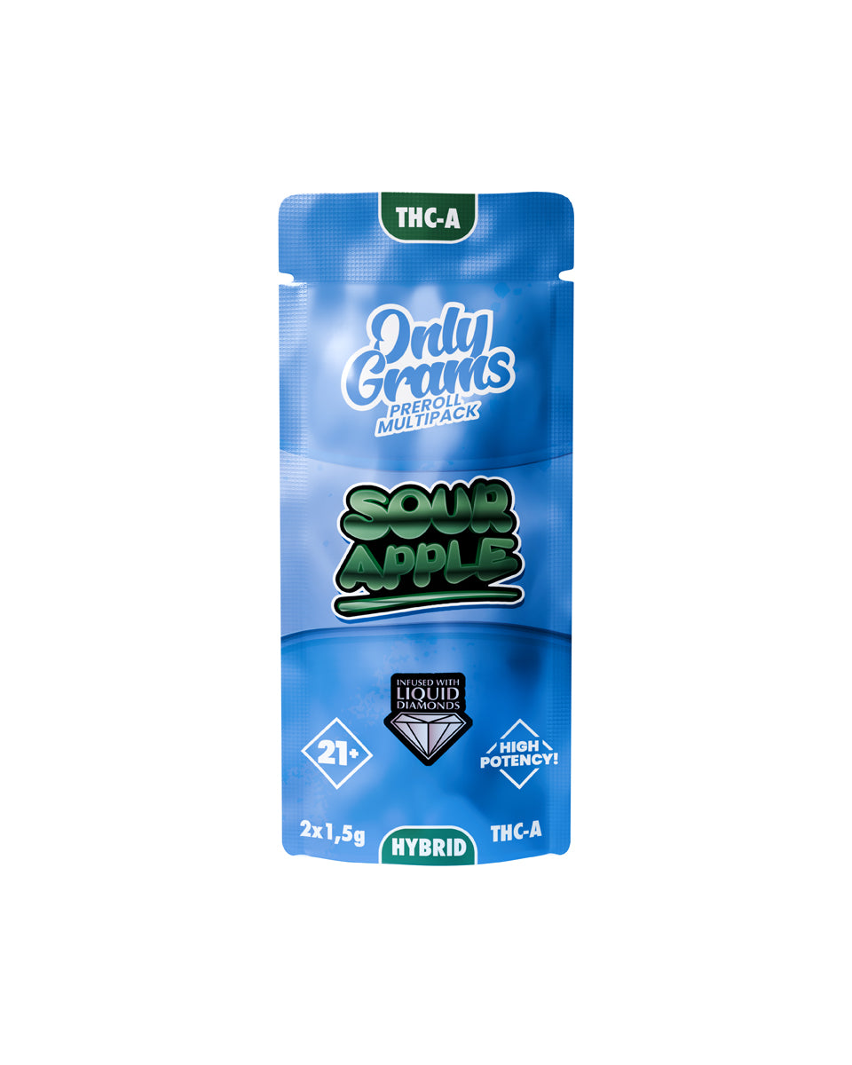THC-A Preroll Double - Sour Apple - 3,0g