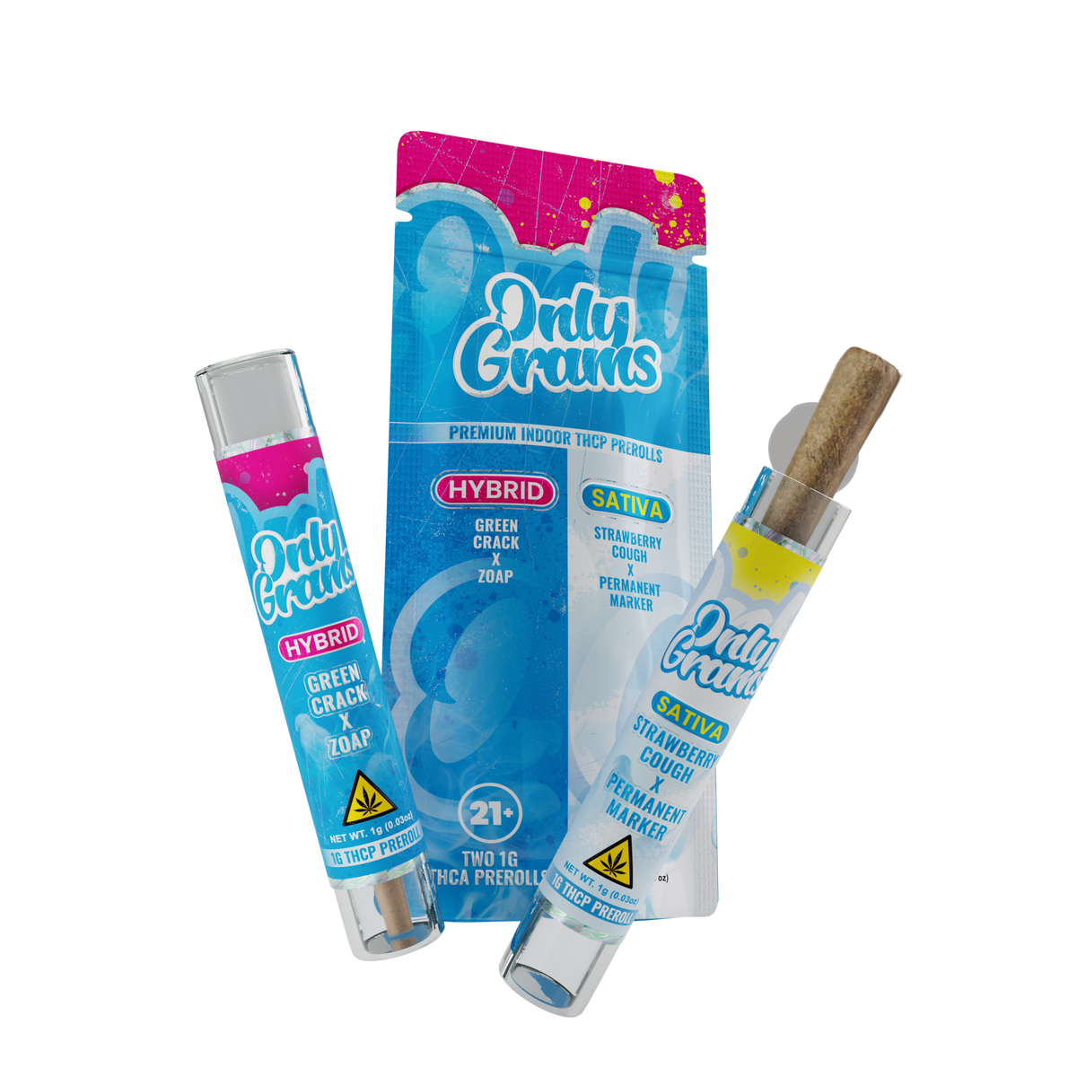 THCP Pre-Roll | Green Crack x Zoap | Hybrid | OnlyGrams